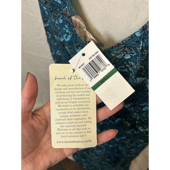 NWT Jewel teal floral wrap maxi dress size large - Picture 3 of 4